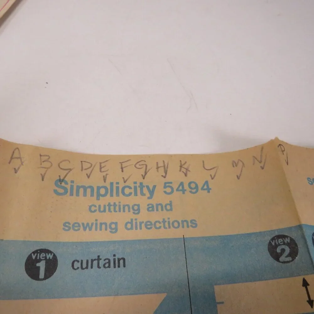 Simplicity 5494 Sewing Pattern Curtains 4 designs (complete)